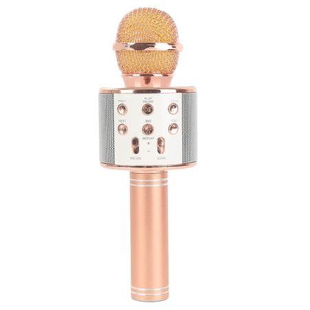 Microfon tip wireless fara fir cu sistem karaoke si suport Bluetooth 4.1 1roz