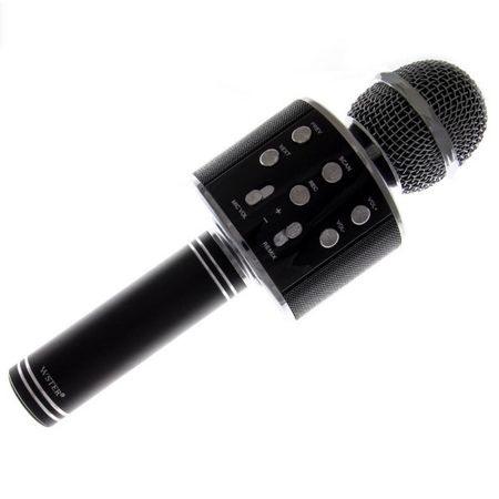 Microfon tip wireless fara fir cu sistem karaoke si suport Bluetooth 4.1 ne