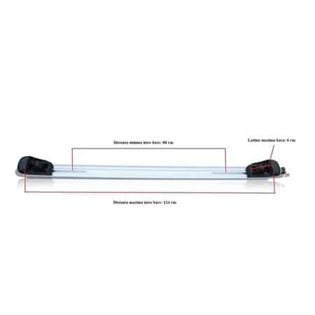 Bare Transversale Portbagaj Wingbar din Aluminiu pentru Auto cu Bare Lipite de Plafon 3