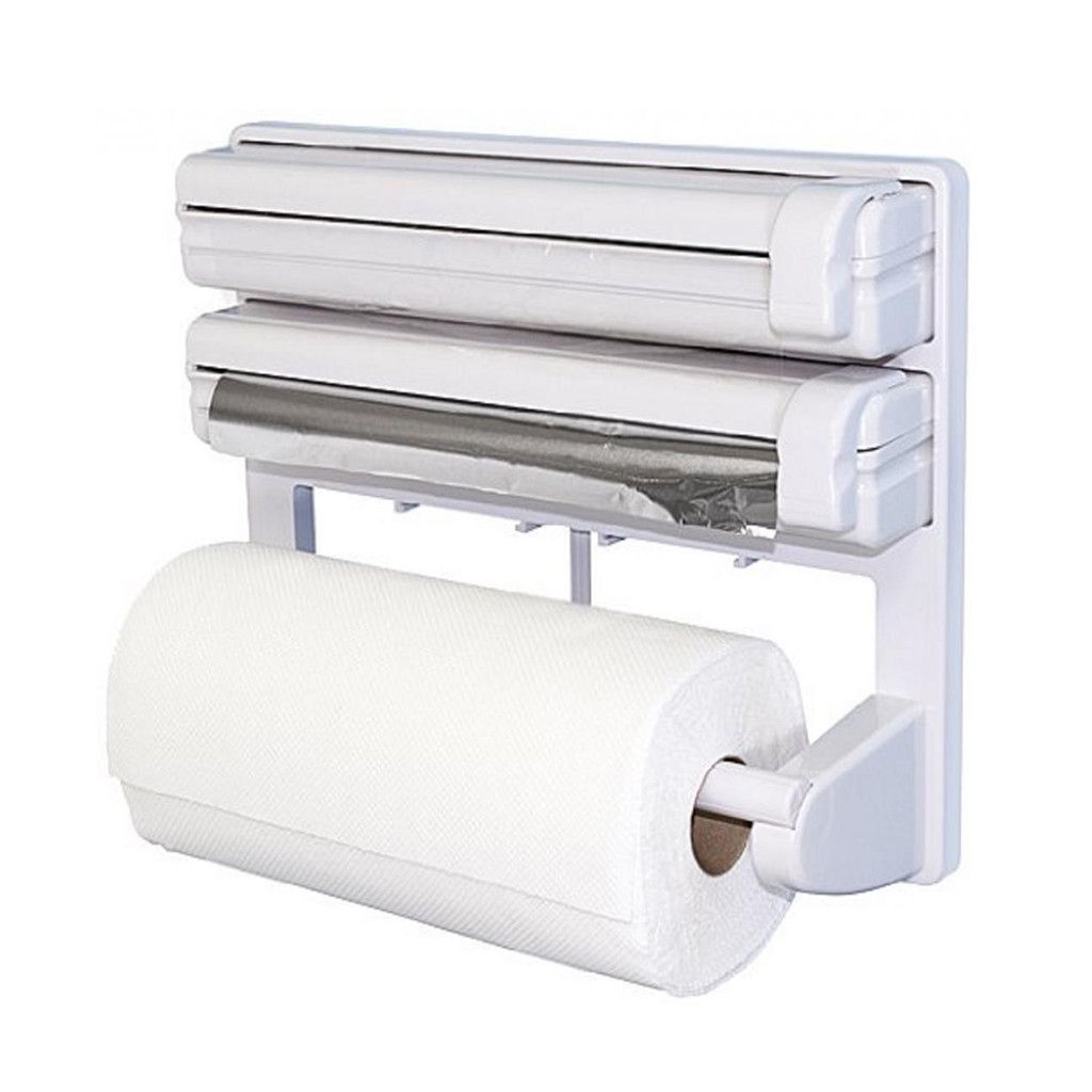 Dispenser triplu de bucatarie pentru rola de hartie