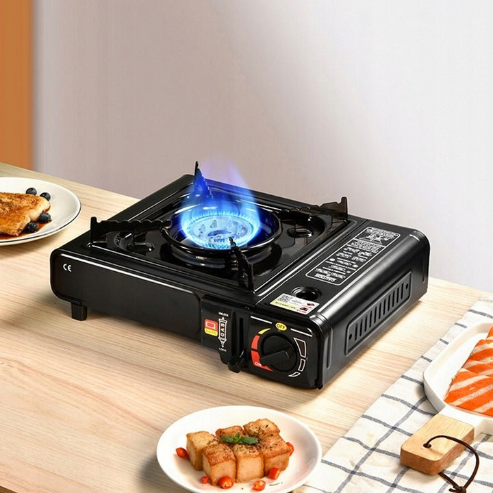 Aragaz Camping Portabil, dubla, Alimentare, Aprindere Automata +3 Rezerve gaz 227g