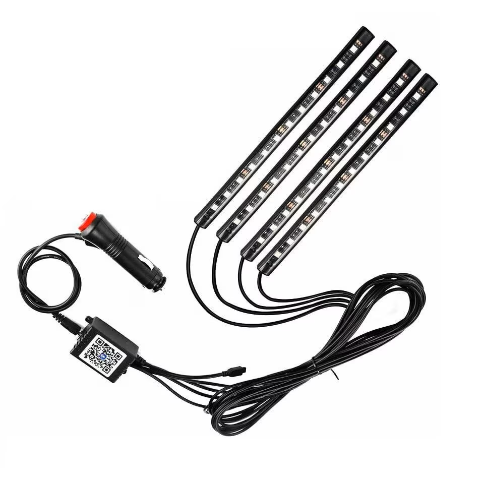 Kit Lumina Ambientala LED 4 benzi cu aplicatie telefon si Senzor muzica